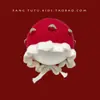 Gorro de Invierno para Bebé Lindo Estilo Chino Festivo Rojo de Felpa para Bebé de Pocos Meses Sombrero Cálido de Año Nuevo con Protección para los Oídos