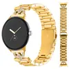 Adequado para Google 1/2/3/4/5 Pulseiras de Metal para Relógio Google Pixel Watch Aço Inoxidável de Três Contas 41mm