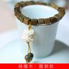 Pulseras de león cuentas cuadradas de sándalo verde fabricantes de joyería DIY venta al por mayor para hombres y mujeres estilo nacional cuentas de rosario decoración