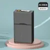Estojo de Cigarros Recarregável com Isqueiro, à Prova de Vento, Grande Capacidade para 20 Cigarros, Tampa Articulada, Resistente à Pressão, à Prova de Umidade, Conjunto Criativo de Estojos de Cigarros