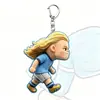 Nuevo Colgante Acrílico Periférico de Fútbol de Haaland Llavero Lindo de Dibujos Animados Colgante para Bolso Regalo para Jóvenes