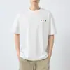 Camiseta Casual Masculina Momaik de Manga Curta Estilo Novo Primavera e Verão 2026 Camiseta Masculina Bordada Divertida 75190