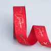 Cinta de Costilla con Reno Estampado Dorado Navideño Lazo DIY Decoración de Árbol de Navidad Cinta para Envolver Regalos Accesorios Navideños