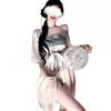 Lencería Sexy, Falda de Gasa de Chifón Estilo Antiguo, Faja de Palacio, Traje Seductor Estilo Sexy Cos Dinastía Han para Mujer