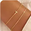 Pulsera con Iniciales Doradas A-Z Transfronteriza Ajustable Creativa Elegante Estilo Normcore Joyería a Juego Diaria para Ropa de Trabajo para Mujer