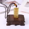 Pingente de Liga de Cor Gotejante de Óleo Templo do Buda Amitabha Presente de União Banhado a Ouro Namo Amitabha Buddha Colar Longo