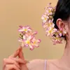 Chunhua Shiyu~Grampo de Cabelo Flor Rosa Super Feérico Acessório de Cabelo para Mulheres 2026 Novo Estilo de Férias na Praia Flor de Cabelo Adorno de Cabeça para Mulheres