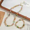 Colar Original de Feriado Cor Transparente Irregular Pedra Natural Colar de Contas Acessórios Pulseira Feminina Exquisito Corrente para Clavícula