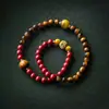 Pulseira de Cinábrio de Alto Teor para Atrair Riqueza e Fortuna, Pulseiras Empilhadas de Múltiplos Círculos, Presentes de Aniversário de Luxo para Homens e Mulheres