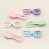 Pinza para el Cabello con Forma de Pico de Pato para Gafas Metálicas, Pinza de Color Macarrón Divertida y Original, Base de Pinza para Flequillo con Diseño Hueco