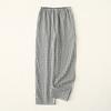 Pantalones de pijama de algodón fino de doble capa de gasa, color liso simple, unisex, para primavera y verano, pantalones largos para casa con bolsillos