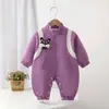 Body de Niño para Principios de Primavera con Cuello Alto y Mangas Patchwork Ropa de Abrigo para Bebés y Niños Pequeños de Primavera y Otoño