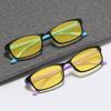 Nuevos lentes ultraligeros de visión nocturna y luz azul para hombre, protección ocular, espejo plano para teléfonos móviles y computadoras, anti-deslumbramiento nocturno