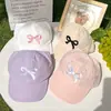Gorra Bordada de Pato con Lazo y Cola de Caballo para Niños, Elegante Sombrero de Protección Solar para Niños y Niñas