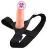 Usando Esfera Hueca Pareja Productos Sexuales para Adultos Tapa de Pene Larga y Audaz para Hombres Utensilios para Mujeres Pantalones de Cuero