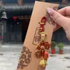 Año del Dragón Antiguo Fa Sha Dorado Afortunado Llavero de Coche Llavero Ping An Dios de la Riqueza Colgante de Bolsa Nuevo Estilo Chino