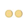 Aretes de botón redondos ovalados triangulares en forma de corazón para mujeres niñas acero inoxidable oro aretes geométricos joyería regalo