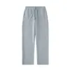 Calça de Moletom Masculina de Outono 400G Algodão Penteado Calça Esportiva Luxo Leve Reta Casual Cor Sólida Versátil Funcional