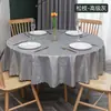 Toalha de Mesa Grossa de PVC Transfronteiriça, Impermeável, à Prova de Óleo, Resistente a Arranhões, Não Precisa Lavar, Adequada para Hotel, Restaurante, Banquete e Mesa de Jantar, Universal para Mesas Redondas
