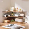 Prateleira de Armazenamento para Mesa, Estante de Canto de Mesa, Prateleira de Armazenamento para Estação de Trabalho, Mesa de Trabalho para Estudante, Estante Simples, Prateleira de Armazenamento para Dormitório