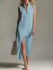 2026 Nuevo Vestido Casual de Verano sin Mangas con Cremallera y Cuello Alto, Moda Transfronteriza Europea y Americana, con Abertura, para Mujer en Plataformas Independientes