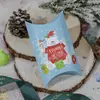 Caja tipo almohada con empaque de dulces navideños en stock transfronterizo, caja de regalo de Papá Noel para el Día de Navidad, caja de dulces con empaque tipo almohada