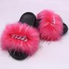 2021 novo comércio exterior transfronteiriço Europa e Estados Unidos primavera e verão pantufas de imitação de pele de raposa com diamantes pele de pele pantufas baixas femininas