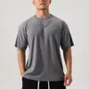 Gola V gola redonda manga curta masculino plus size solto listrado ao ar livre fitness lazer esportes corrida ombro manga curta T-shirt estilo coreano