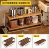 Portavasos de madera maciza, plegable, para escritorio, para guardar tazas de agua, té, café, organizador para exteriores, aparador