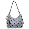 Bolso de Mano de Gran Capacidad Estilo Coreano para Mujer 2026 Nuevo de Moda Nicho Lunares Bolso Tote Mochila para Viaje Diario Bolso de Hombro