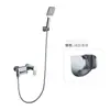 Grifo para Bañera Caliente y Fría con Barra Ajustable, Juego de Ducha de Cobre con Salida Giratoria, Montaje en Pared