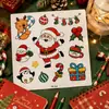 Adesivos Criativos de Natal Papai Noel Boneco de Neve Rena Desenho Animado Adesivos Decorativos Adesivos de Recompensa para Crianças Atacado