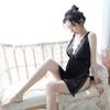 2018 Nova lingerie de sexo high-end tentação sexy sem costas alça split vestido de noite sexy renda terno feminino