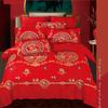 Punto Directo Jet Tela Elegante de Satín Tela para Sábana de Cama Satín Derretido Lisi Rojo Boda Tela de Algodón para Sábana de Cama