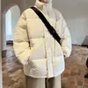 Outono Inverno 2026 Nova Jaqueta de Algodão Masculina de Inverno Espessa com Gola Alta Acolchoada de Algodão Solta Versátil Estilo Casal Espesso Roupas de Algodão Masculinas