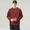 Sudadera de cuello redondo con diseño deconstruido 3D para hombre, nuevo estilo primavera/otoño 2026, corte holgado, camiseta casual versátil de manga larga