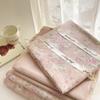 Conjunto de cama de quatro peças de algodão lavado Four Seasons, lençol de cama de dormitório, conjunto de três peças, capa de cama
