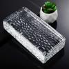 Ladrillo de Vidrio Super Blanco Ladrillo de Cristal Transparente Cuadrado Pared Divisoria Baño Internet Rojo Arte Sólido Hueco Patrón de Hielo
