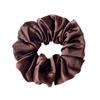 Coletero elástico grande con lazo de seda y satén para mujer, con banda elástica, para cabello grueso y rizado.