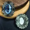 Novo Estilo Retrô Flor Antiga de Prata em Forma de Diamante Fecho Colar Pulseira Acessórios Headwear de Menina Retrô Acessórios de Brincos Reto