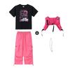 Ropa de Moda Infantil Hip-hop Hiphop para Niños y Niñas Hip-hop Marca de Moda Cool Chaleco Funcional de Tres Piezas Ropa para Actuación en Mesa