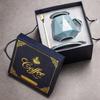 Taza de Cerámica Dorada de Lujo Nórdico con Diamantes, Taza de Café, Taza de Té, Regalo para Evento Festivo, Logo