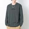 Playera pesada de 260g para hombre de manga larga de algodón Americana Oversize camiseta interior ropa de otoño playera gruesa
