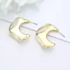 Pendientes de C-shape de Moda con Sentido de Diseño de Nicho para Mujer, Pendientes de Botón Versátiles y Modernos, Pendientes de Botón Geométricos, Joyería de Oreja Exquisita y Elegante para Mujer