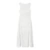 Comércio Exterior Roupas Femininas 2026 Primavera Novo Estilo Europeu e Americano Moda Vestido com Decote U Cintura Marcada com Pregas 760056 Branco