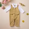 Conjunto de Caballero Británico para Niños Primavera/Otoño 2026: Chaleco, Tirantes, Mameluco con Corbata de Moño, Artículo Popular, Exclusivo Transfronterizo