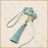 Borla de seda de hielo hecha a mano DIY, asa de mano, cuerda colgante, cheongsam, abanico, joyería, nudo chino, borla de coche, oreja