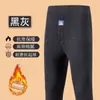 Pantalones Leggings de Invierno para Hombre Extra Grandes, Forrados de Polar, Color Camello, Cálidos, de Cintura Alta, Elásticos, Engrosados, a Prueba de Frío y Calor, de Algodón, Tallas Grandes
