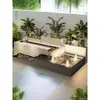 Piscina de Peixes de Aço Inoxidável para Pátio Paisagismo Rocha Fontes Jardim de Varanda Paisagem de Parede de Cortina d'Água ao Ar Livre Ornamentos de Água Corrente