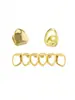 Europeo y Americano Transfronterizo Seis Agujeros Huecos Dientes Planos Hip-Hop Aparatos Hiphop Halloween Dientes Juego de Tres Piezas Accesorios de Escenario Dientes